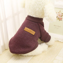 Load image into Gallery viewer, Warm Dog Clothes For Small Dogs Winter Soft Pet Dog Sweater Clothing For Dog Winter Clothes Classic Pet Outfit